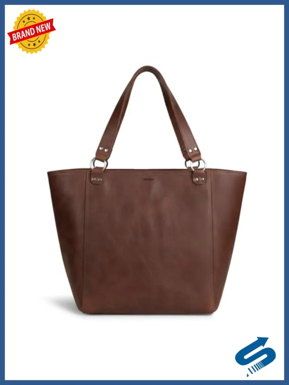 Handmade Full Grain Leather Tote Bag with Plaid Cotton, Travel Shopping